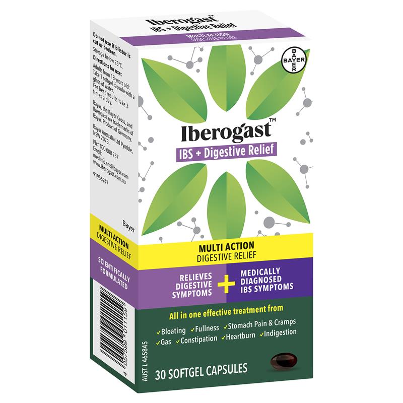 Iberogast IBS + Digestive Health Relief 30 Capsules