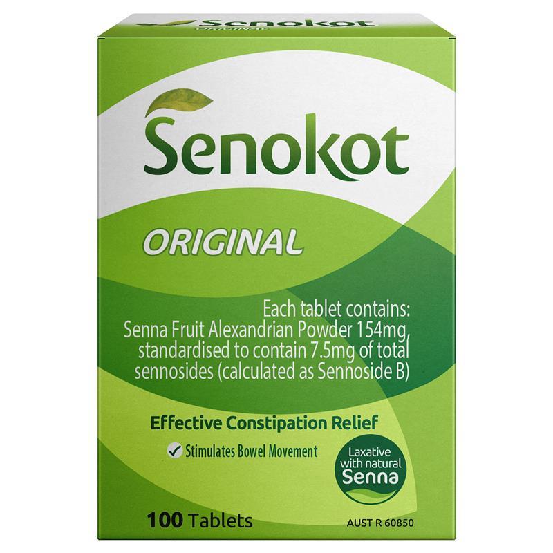 Senokot Tablets Constipation Relief Laxative 100 Pack