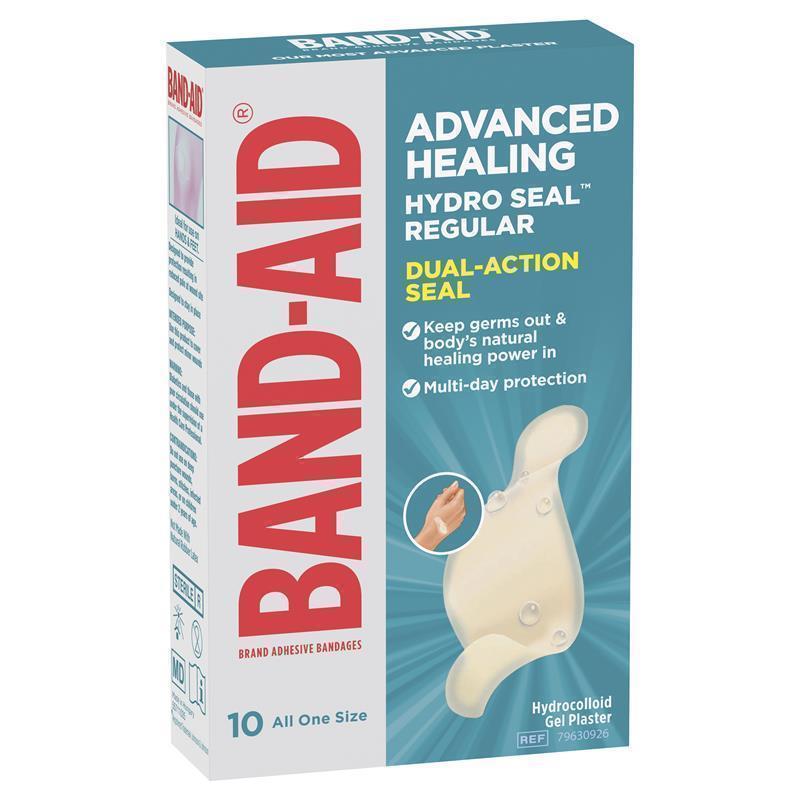 Band-Aid Advanced Healing Hydro Seal Gel Plasters Regular 10 Pack - Comprehensive Care