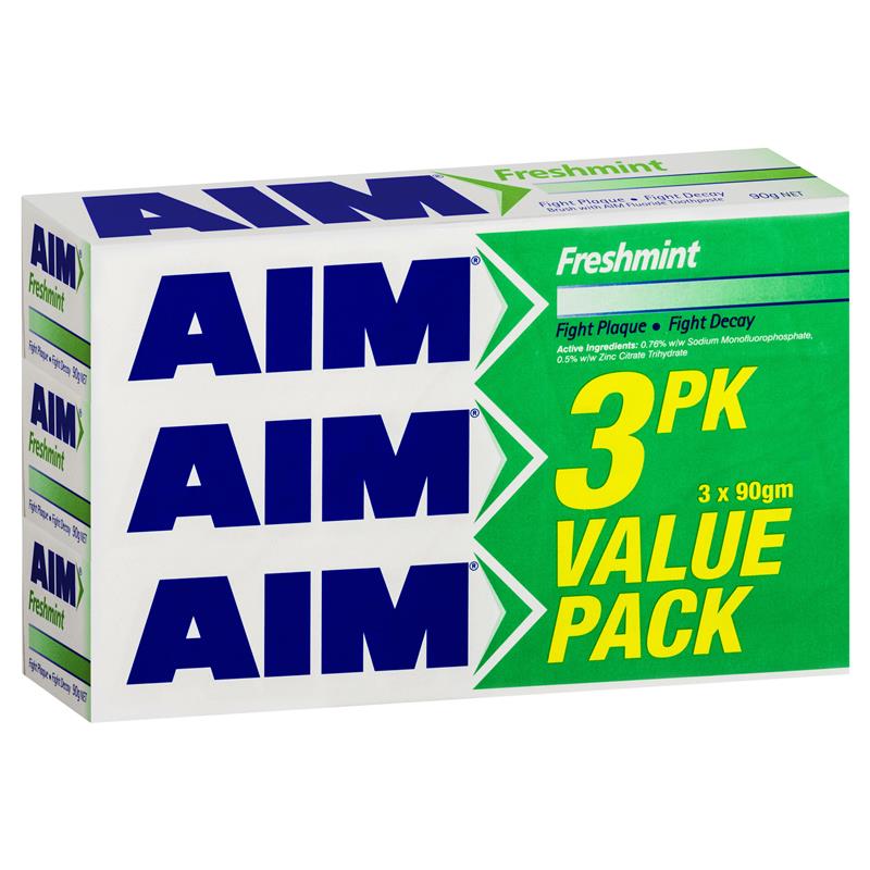 Aim Toothpaste Freshmint Value 3 Pack