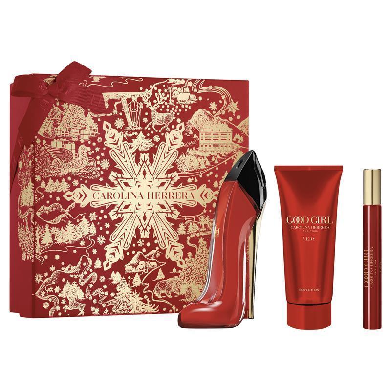 Carolina Herrera Very Good Girl Good Girl Eau de Parfum 80ml + Body Lotion 100ml + Eau de Parfum 10ml 3 Piece Set