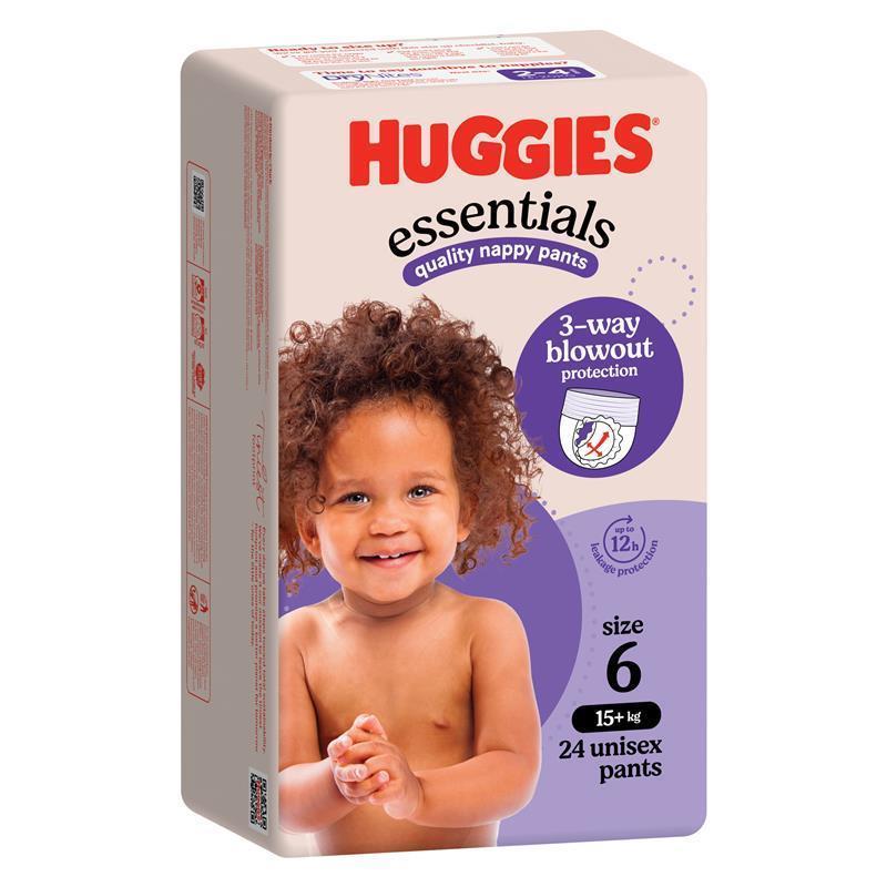 Huggies Essentials Nappy Pants Size 6 15+ kg 24 Pack