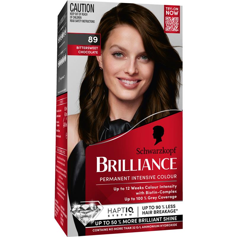 Schwarzkopf Brilliance 89 Bitter Sweet Chocolate New