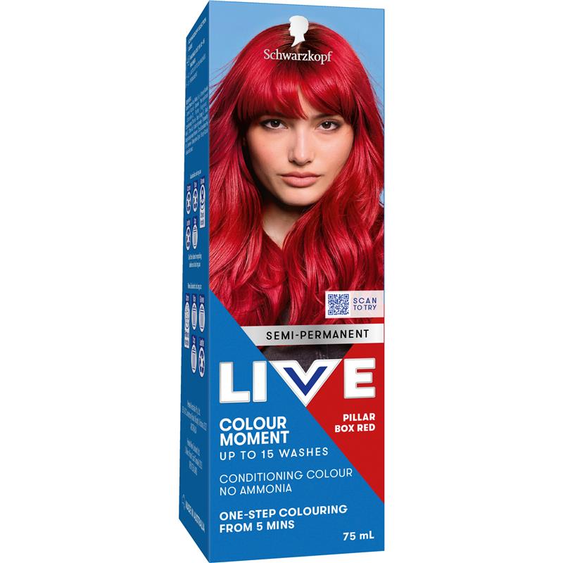 Schwarzkopf LIVE Colour Pillar Box Red Semi Permanent 75ml
