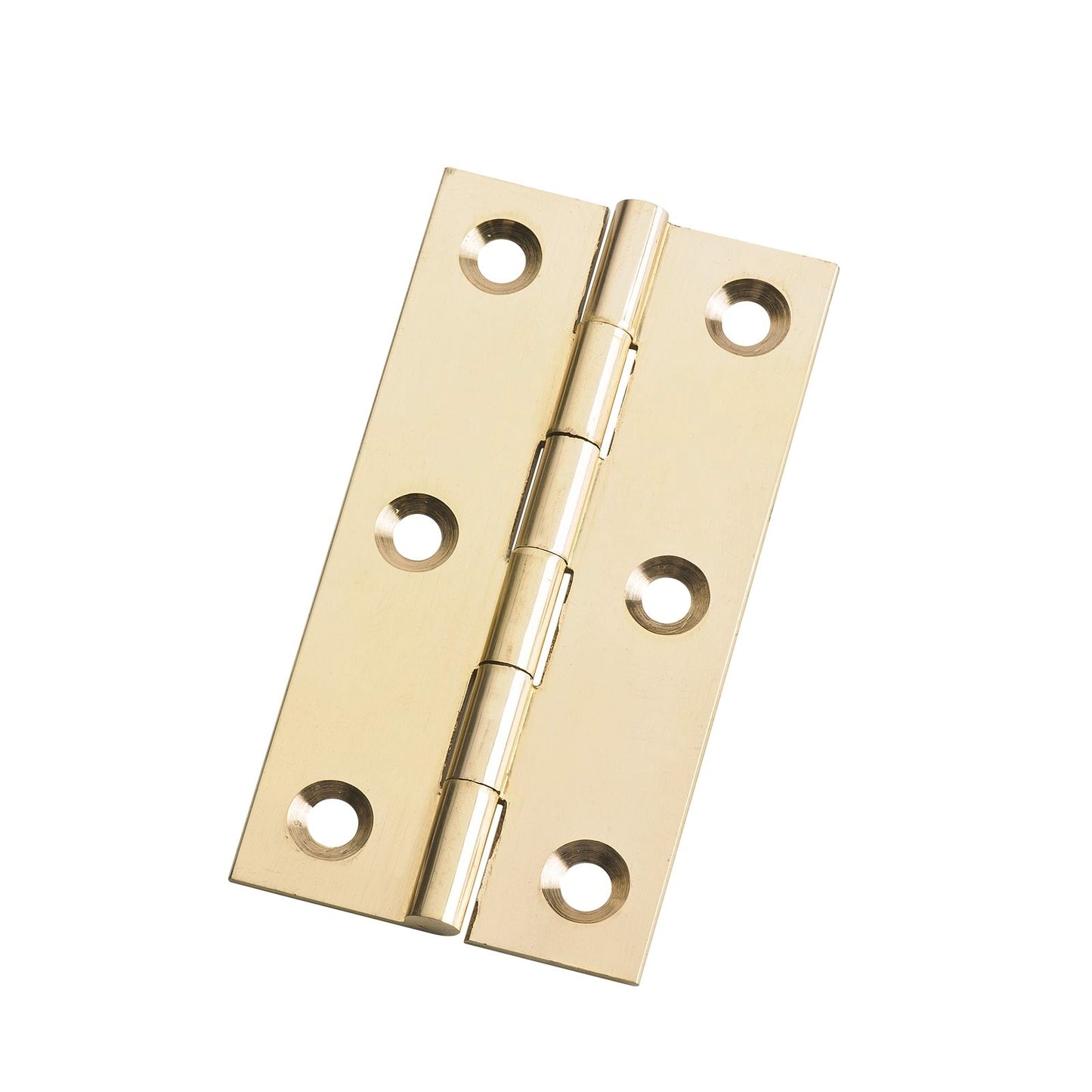 Lane 75 x 40mm Brass Fixed Pin Butt Hinge - 2 Pack