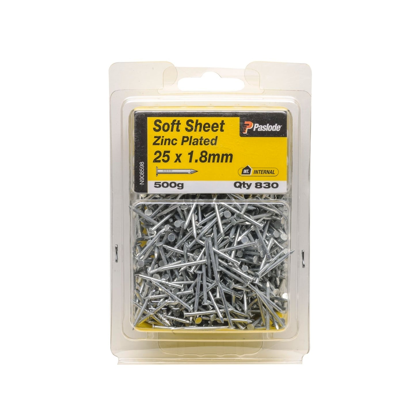 Paslode Zinc Plated Soft Sheet Nail - 25mm - 500g