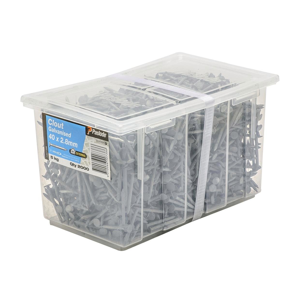 Paslode Galvanised Clouts 40mm x 2.8mm 5kg Pack Durable Fasteners