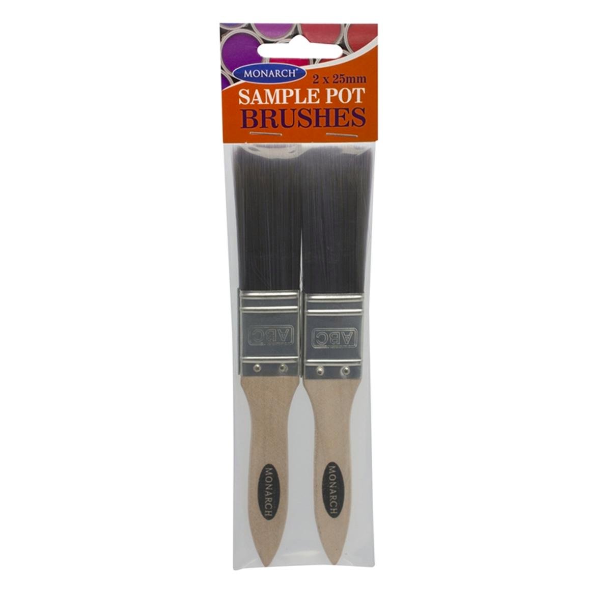 Monarch 25mm Synthetic Paint Brush 2 Pack Smooth Finish
