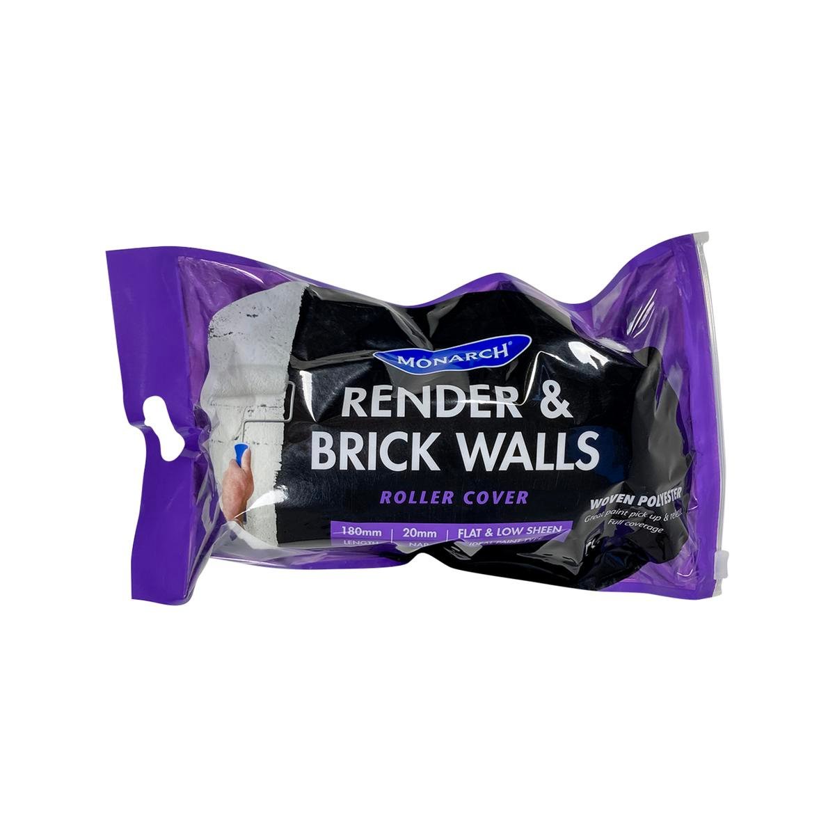 Monarch 180mm Woven Polyester Roller Cover - 20mm Nap - Great Coverage