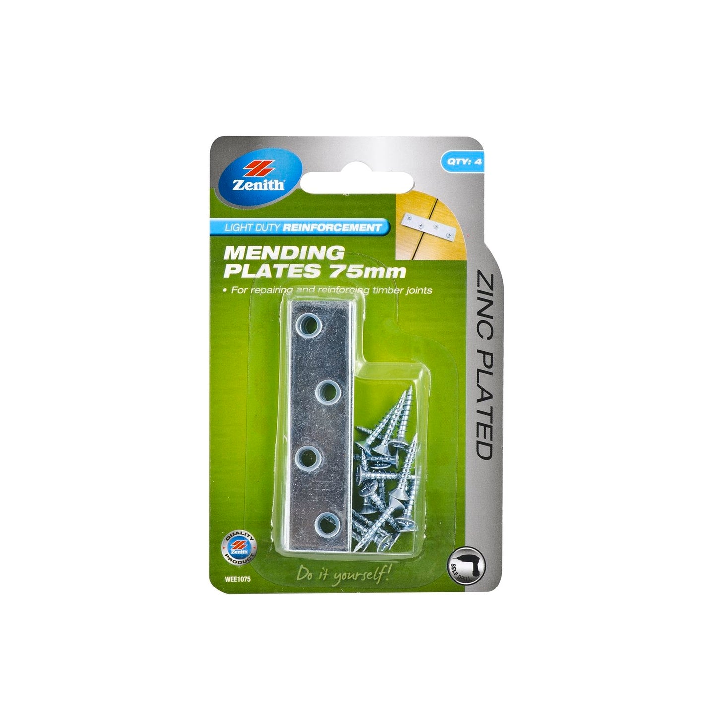 Zenith Mending Plates - 75mm - 4 Pack