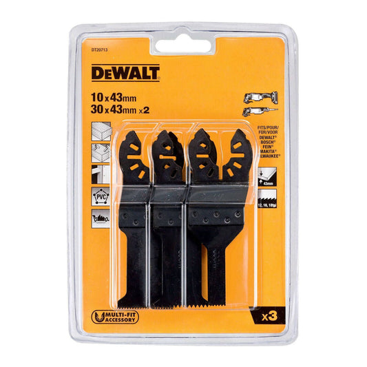DEWALT Oscillating Multi Tool Cutting Saw Blade Set - 3pc - 120 x 25mm