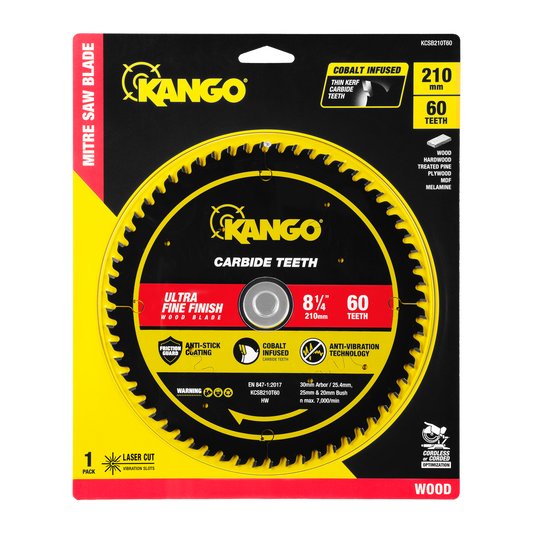 Kango Wood Mitre Saw Blade - 210mm - 60T