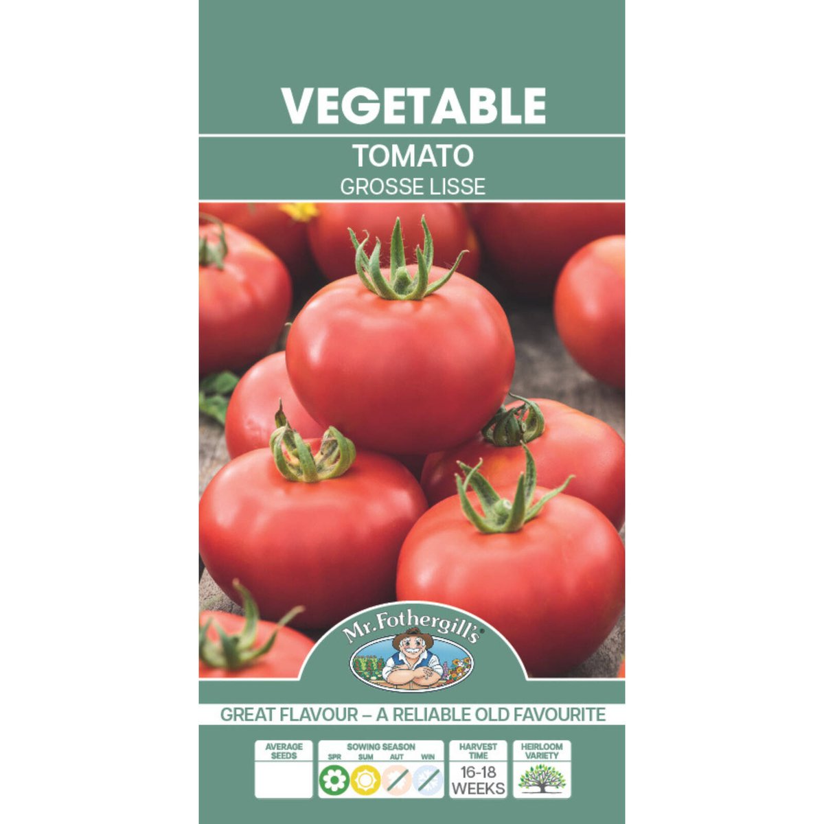 Mr Fothergill Tomato Seeds - Grosse Lisse - Medium Globe - Reliable Flavor