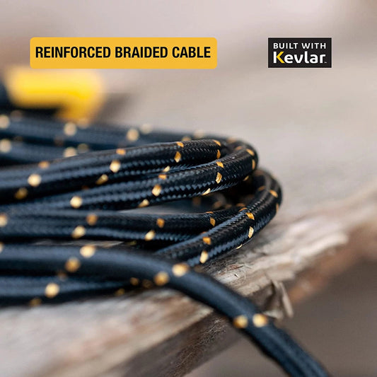 Dewalt Charging Cable Reinforced With Kevlar Lightning To USB - 1.2m