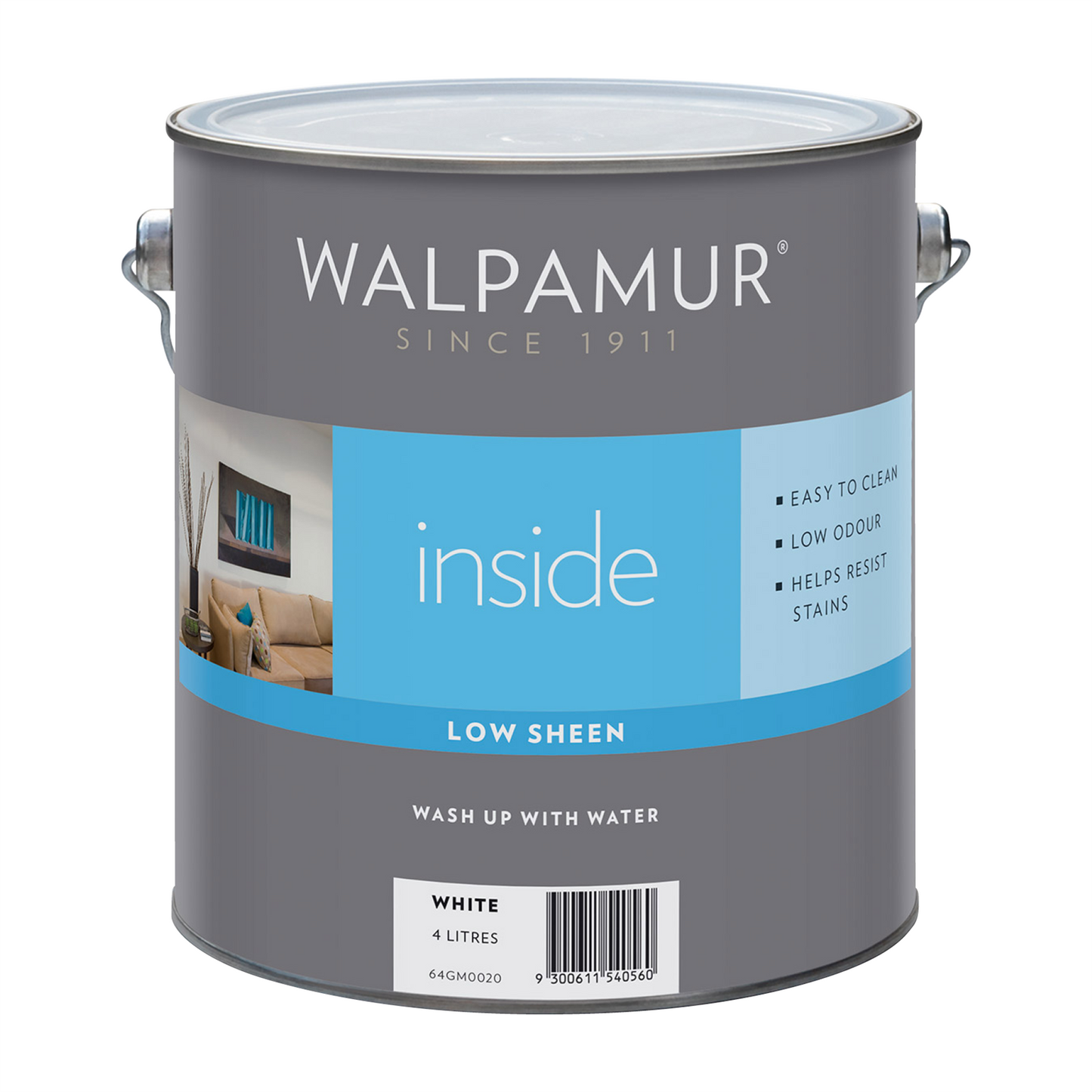 Walpamur Inside Interior Paint - 4L - White