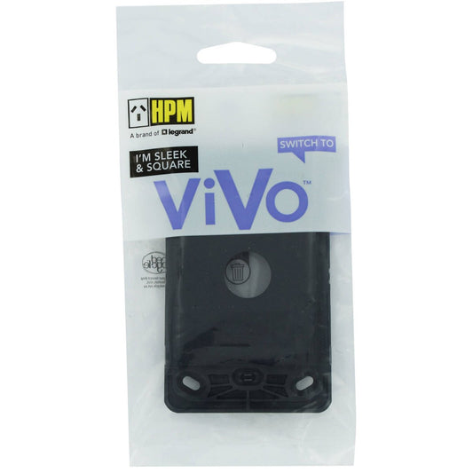 HPM Vivo Grey Wall Switch Grid Only 1 Gang Plastic Easy Install