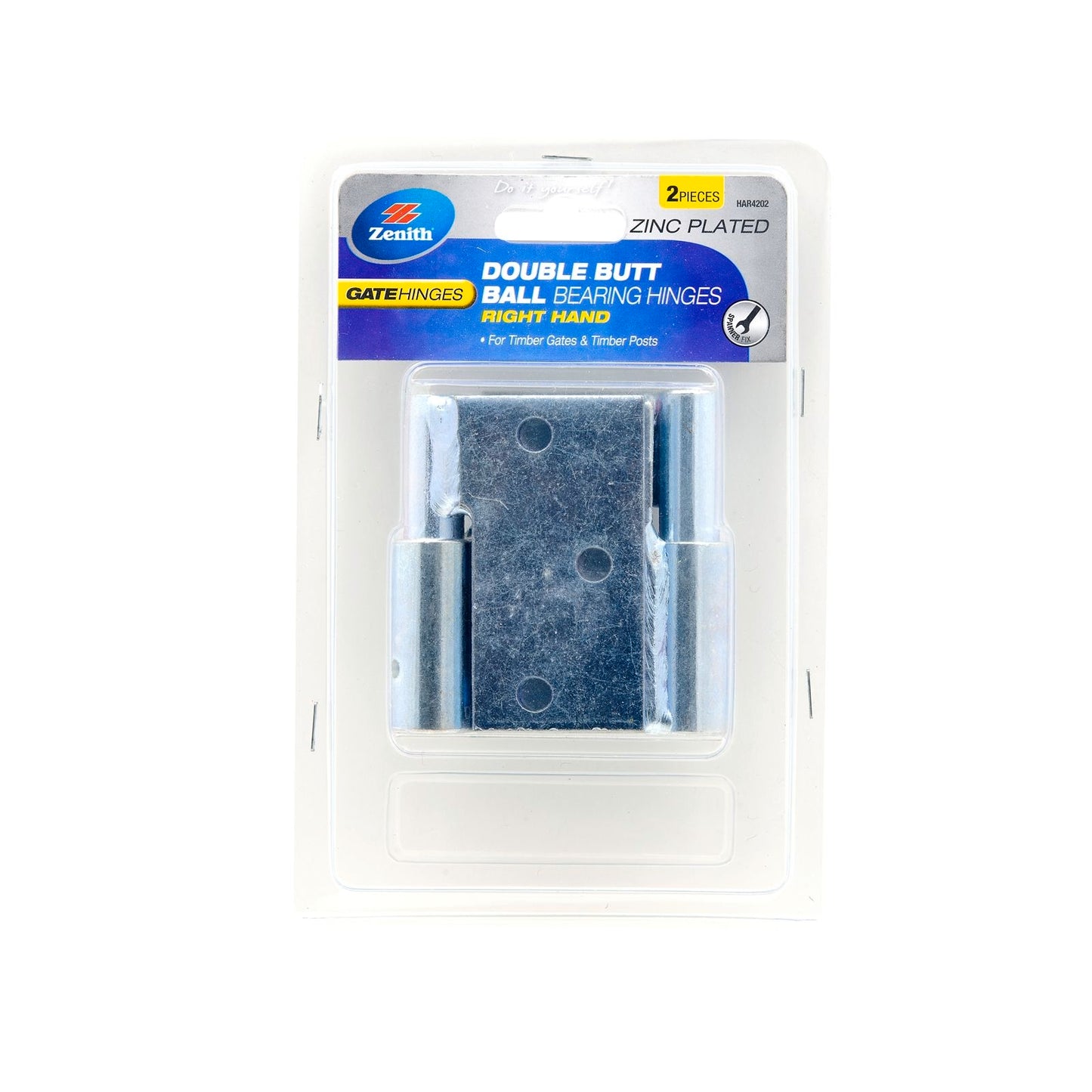 Zenith Zinc Plated Ball Bearing Hinges - 104mm - 2 Pack