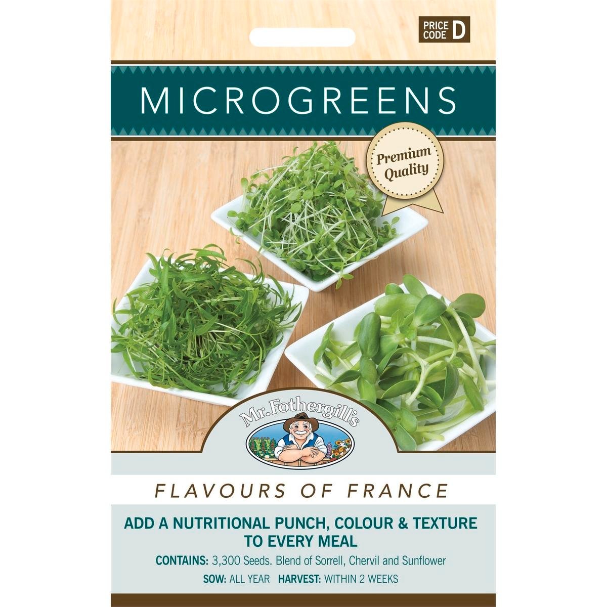 Mr Fothergill Microgreens Flavours of France 75mm Seeds Healthy Taste