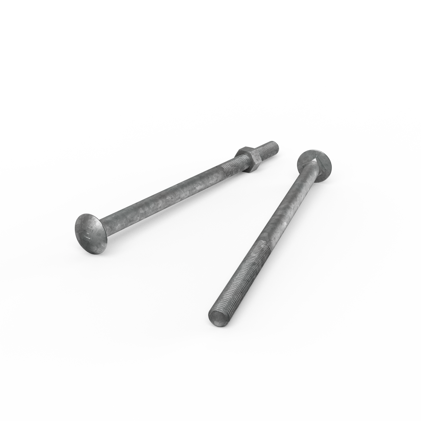 Zenith Hot Dip Galvanised Cup Head Bolts & Nuts - M12 x 220mm