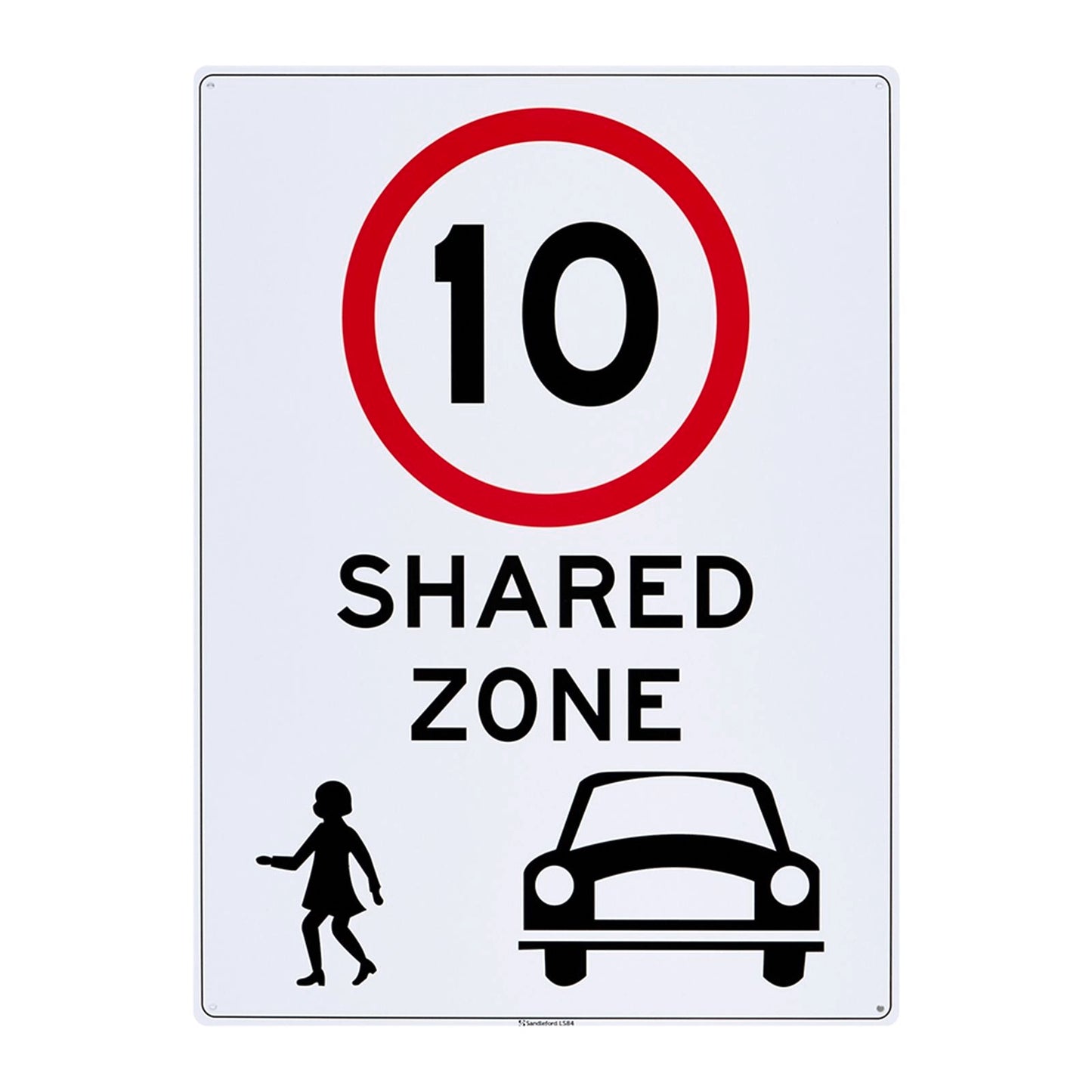 Sandleford Shared Zone Sign - 450 x 600mm
