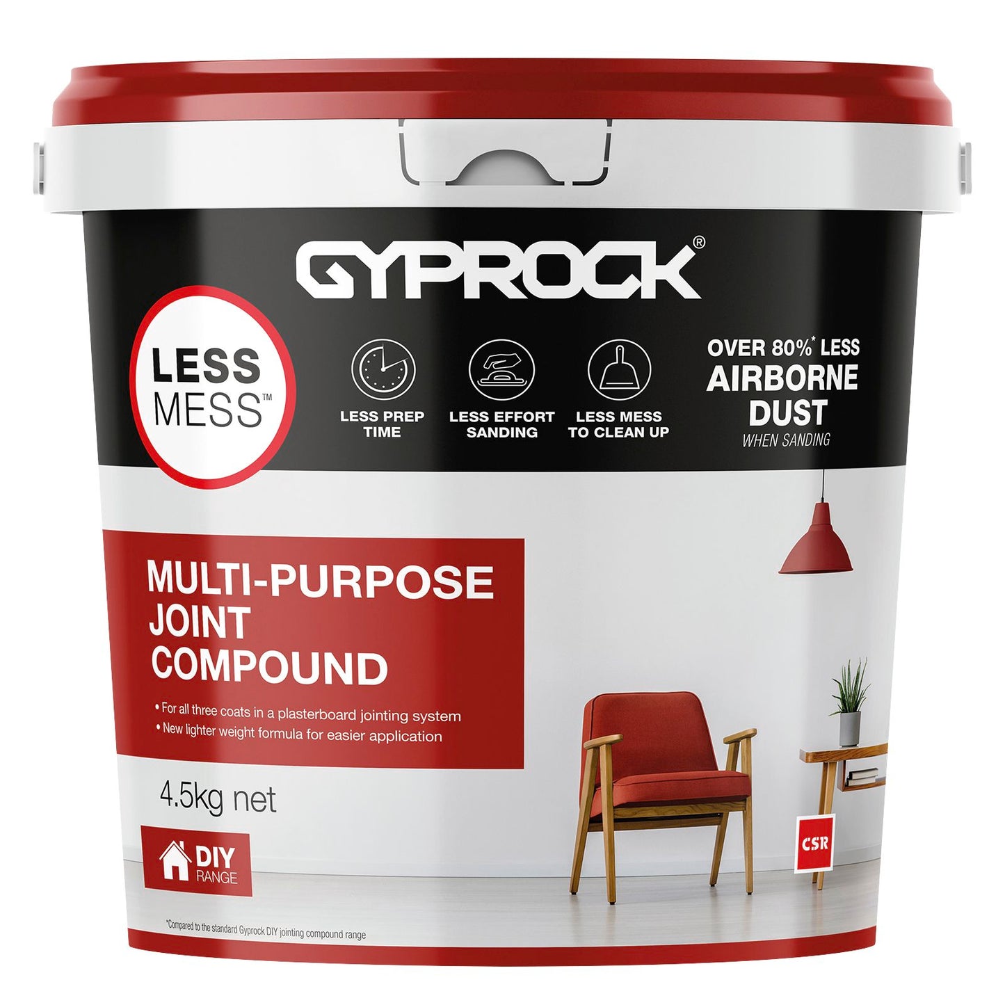 Gyprock Less Multi- Purpose Mess Joint Compound - 4.5kg