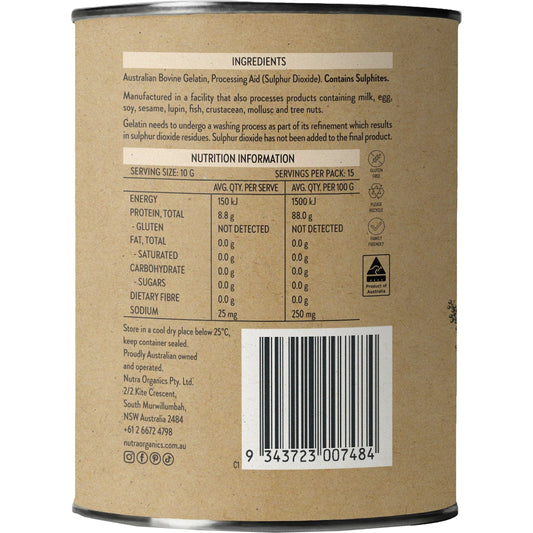Nutra Naturals Australian Gelatin Powder 150g
