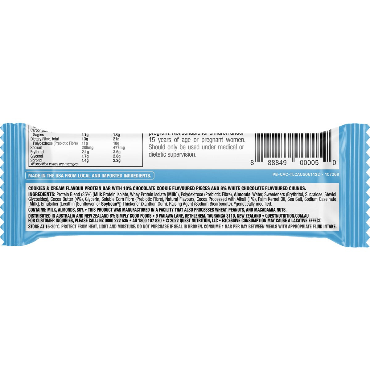 Quest Bar Cookies & Cream 60g