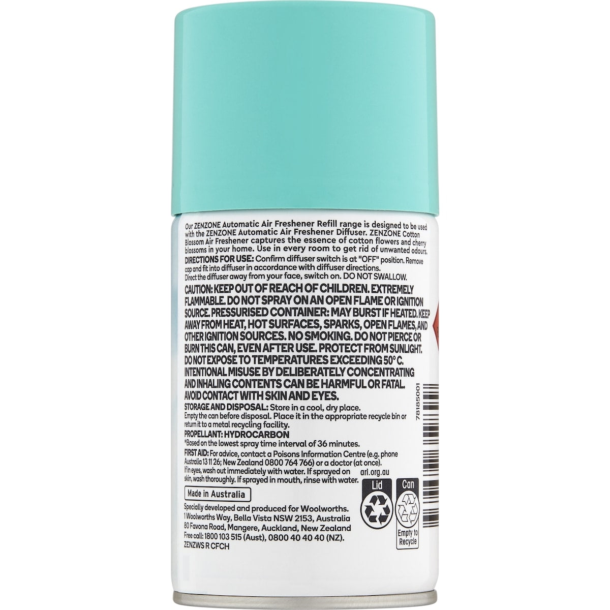 Zenzone Air Freshener Refill Cotton Blossom 180g
