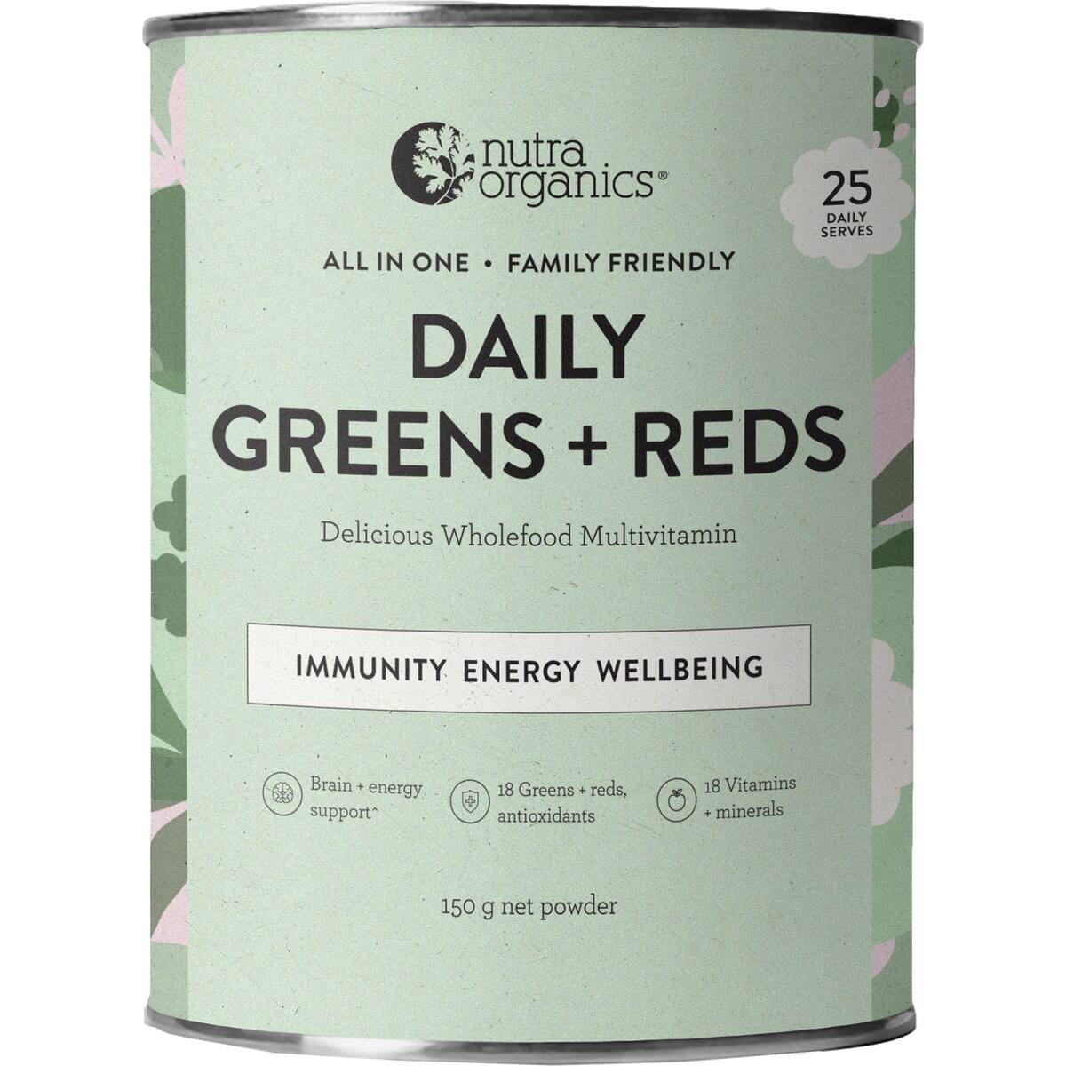 Nutra Naturals Daily Greens & Reds Powder 150g