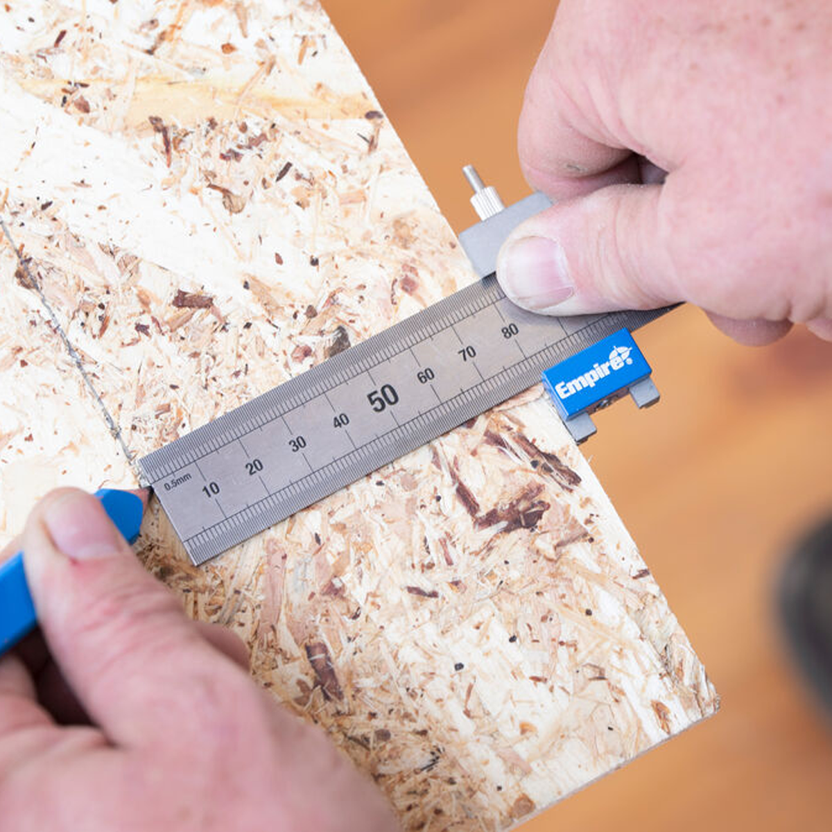 Empire Stainless Steel Ruler Stop - Adjustable Tool - 150mm to 1000mm
