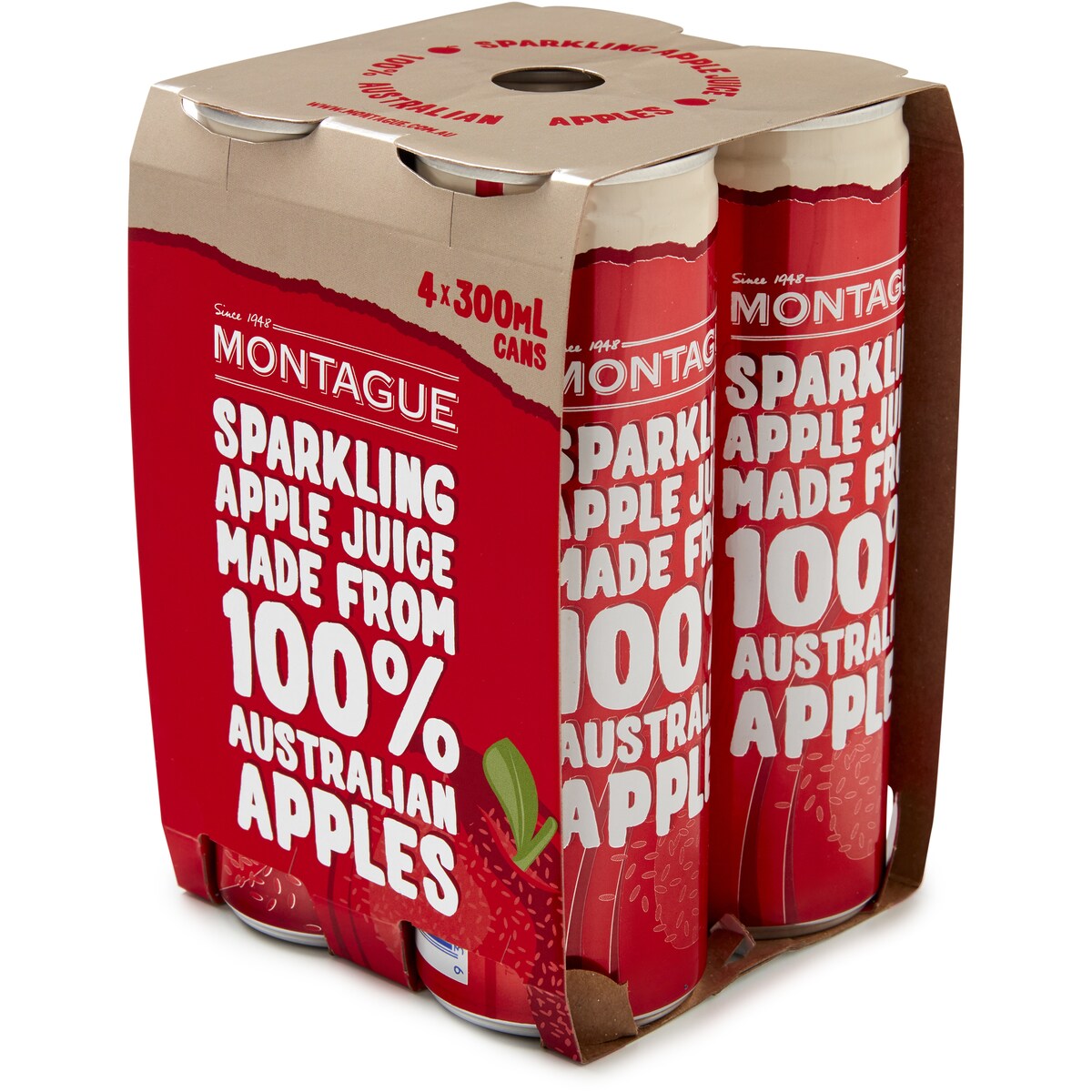 Montague Sparkling Apple Juice 300ml x4 Pack