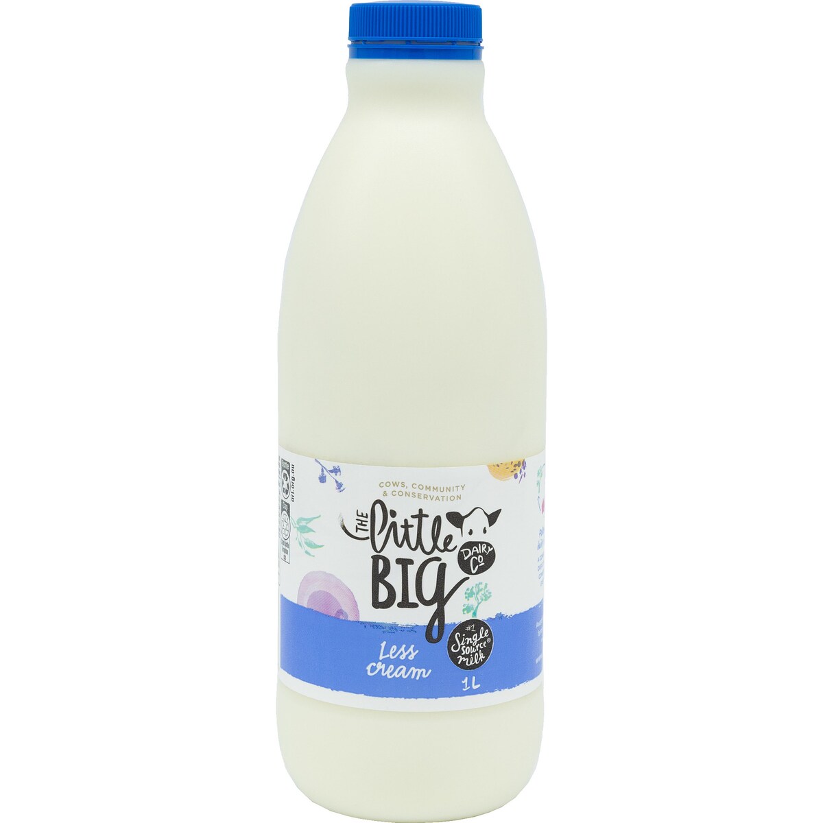 The Little Big Dairy Company Less Cream Milk 1l