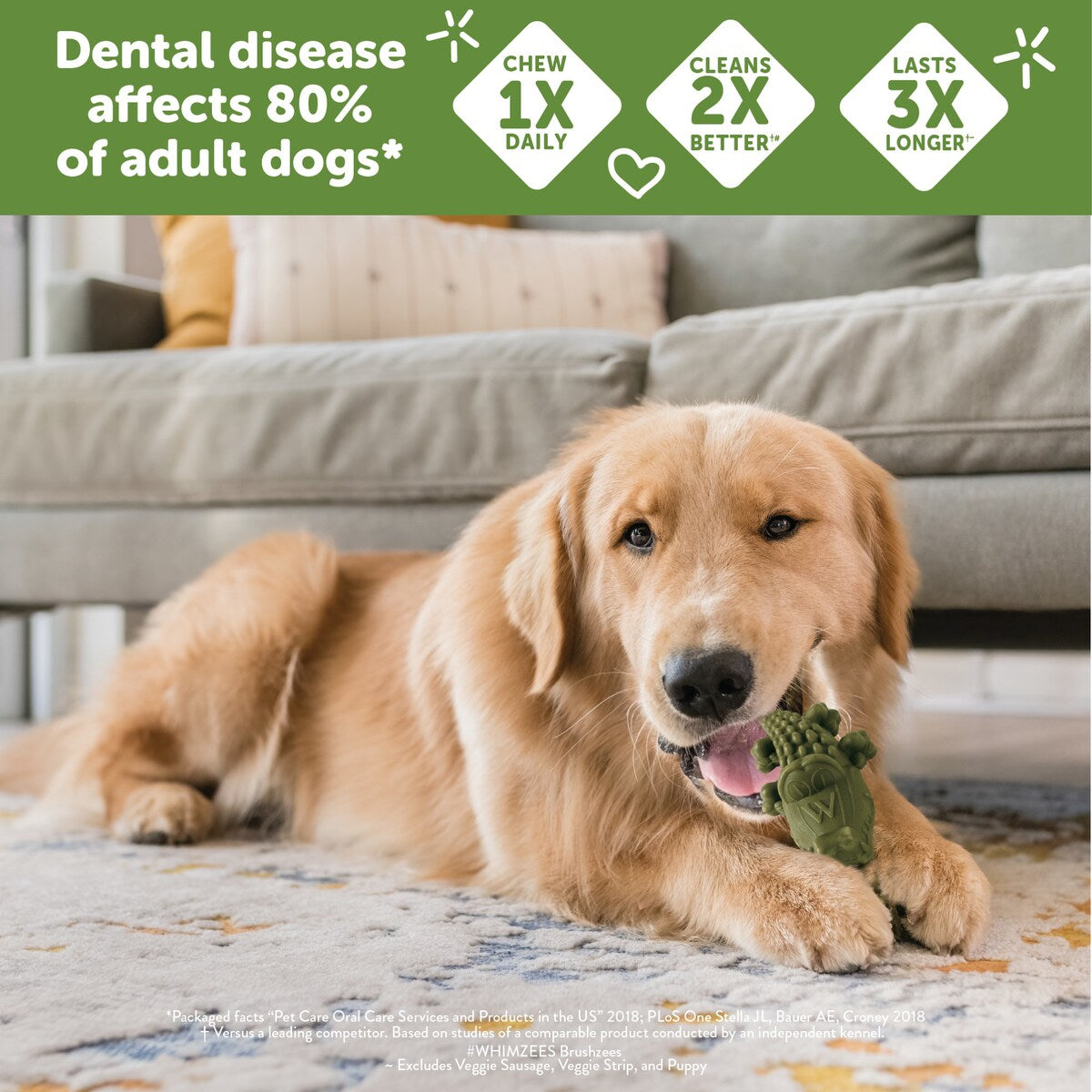 Whimzees Daily Dental Dog Treats Medium 2 Pack
