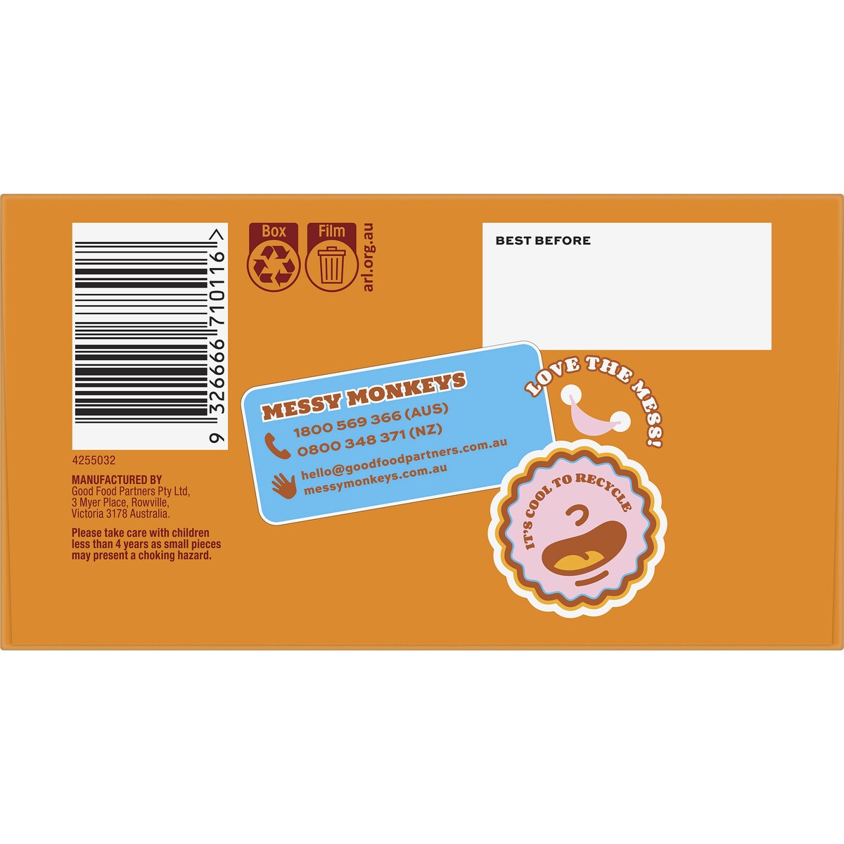 Messy Monkeys Wholegrain Burger Bites 120g