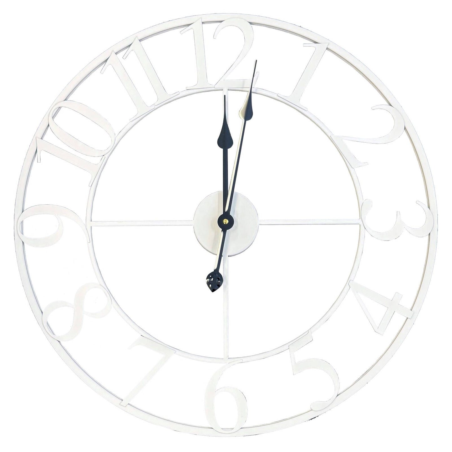 Tempus Metal Wall Clock - White - 60cm