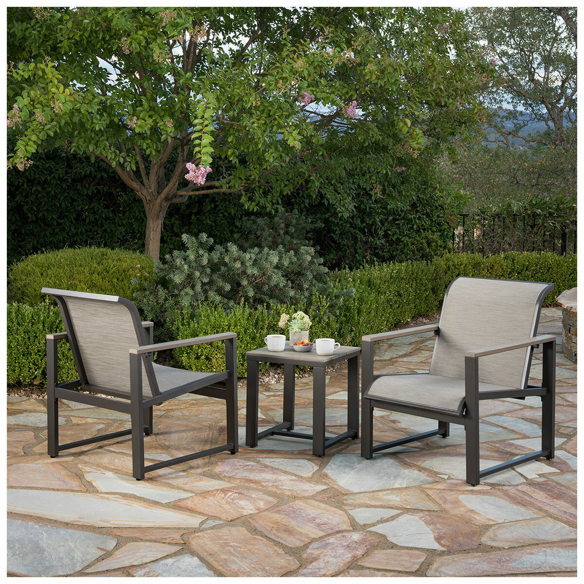 Sunvilla Helio 3 Piece Seating Set Graphite Aluminium Weather Resistant