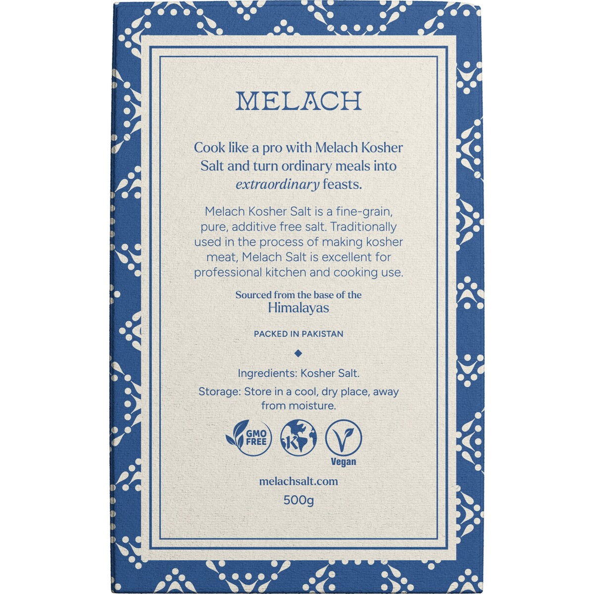 Melach Kosher Fine Sea Salt 500g