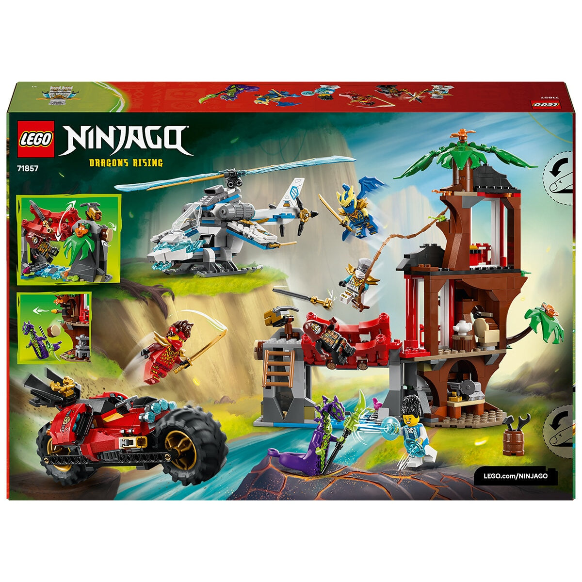 LEGO NINJAGO Ninja Vehicle Tree House Battle 71857 642-Piece Set