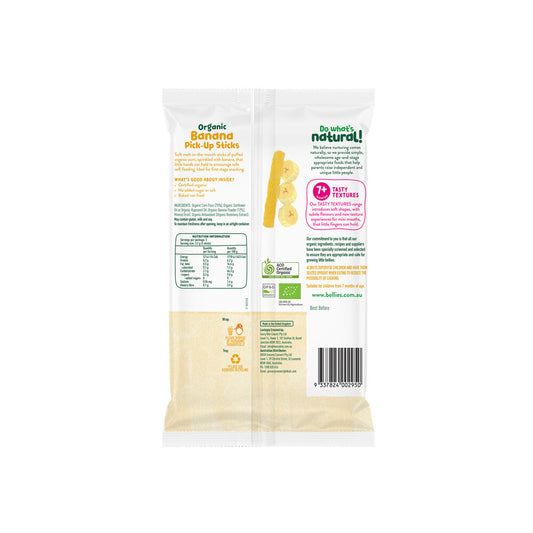 Little Bellies Organic Banana Pick-up Sticks 7+ Months - 16g
