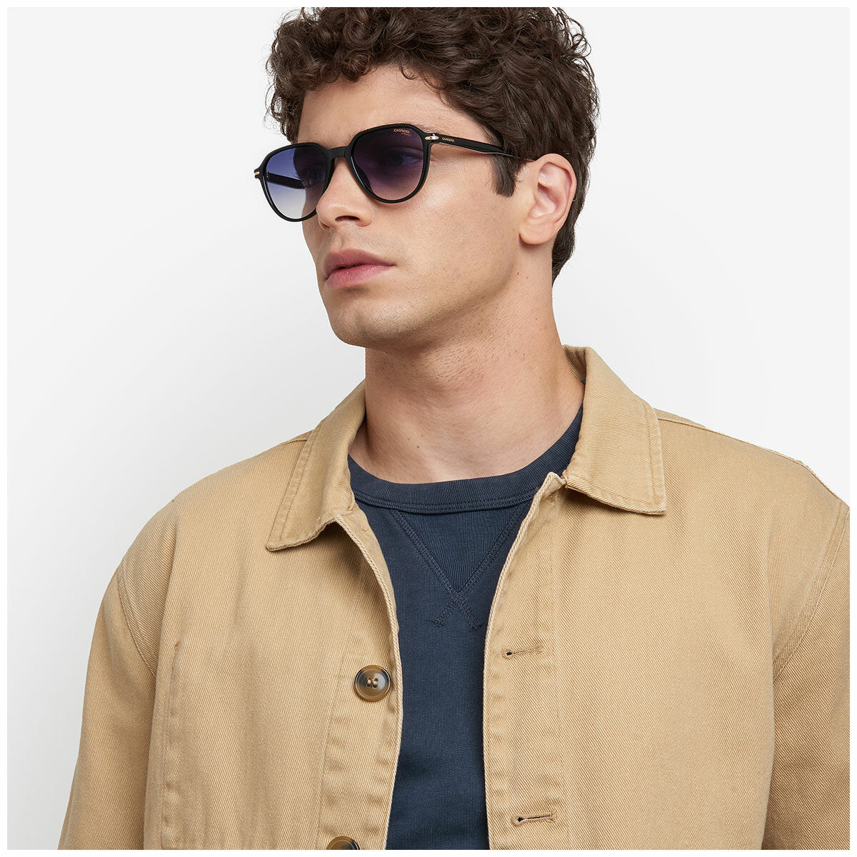 Carrera Men's Sunglasses 342/S 2M2 Black Gold Acetate