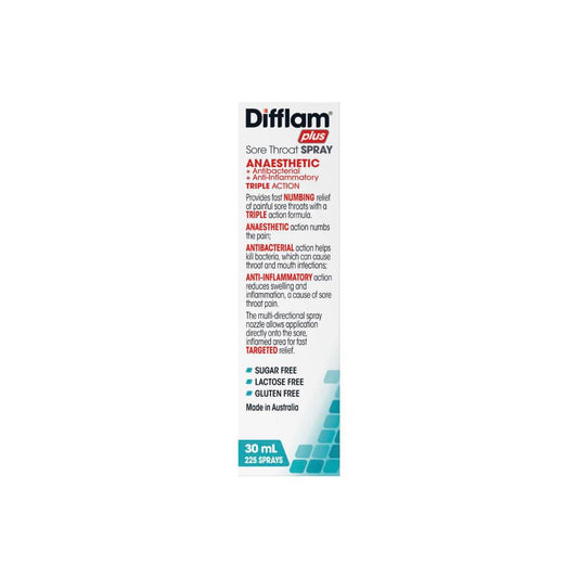 Difflam Plus Anaesthetic Sore Throat Spray - 30mL