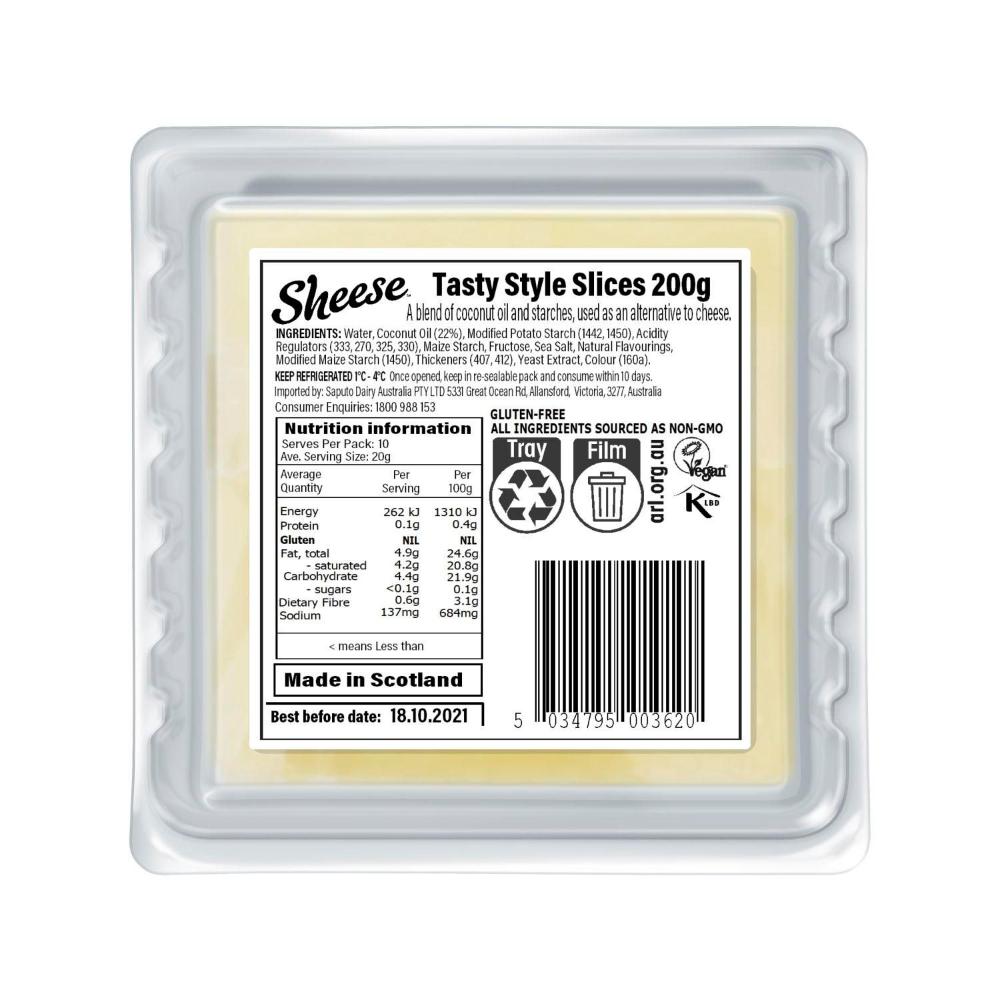 Sheese Vegan Tasty Cheese Slices - 200g
