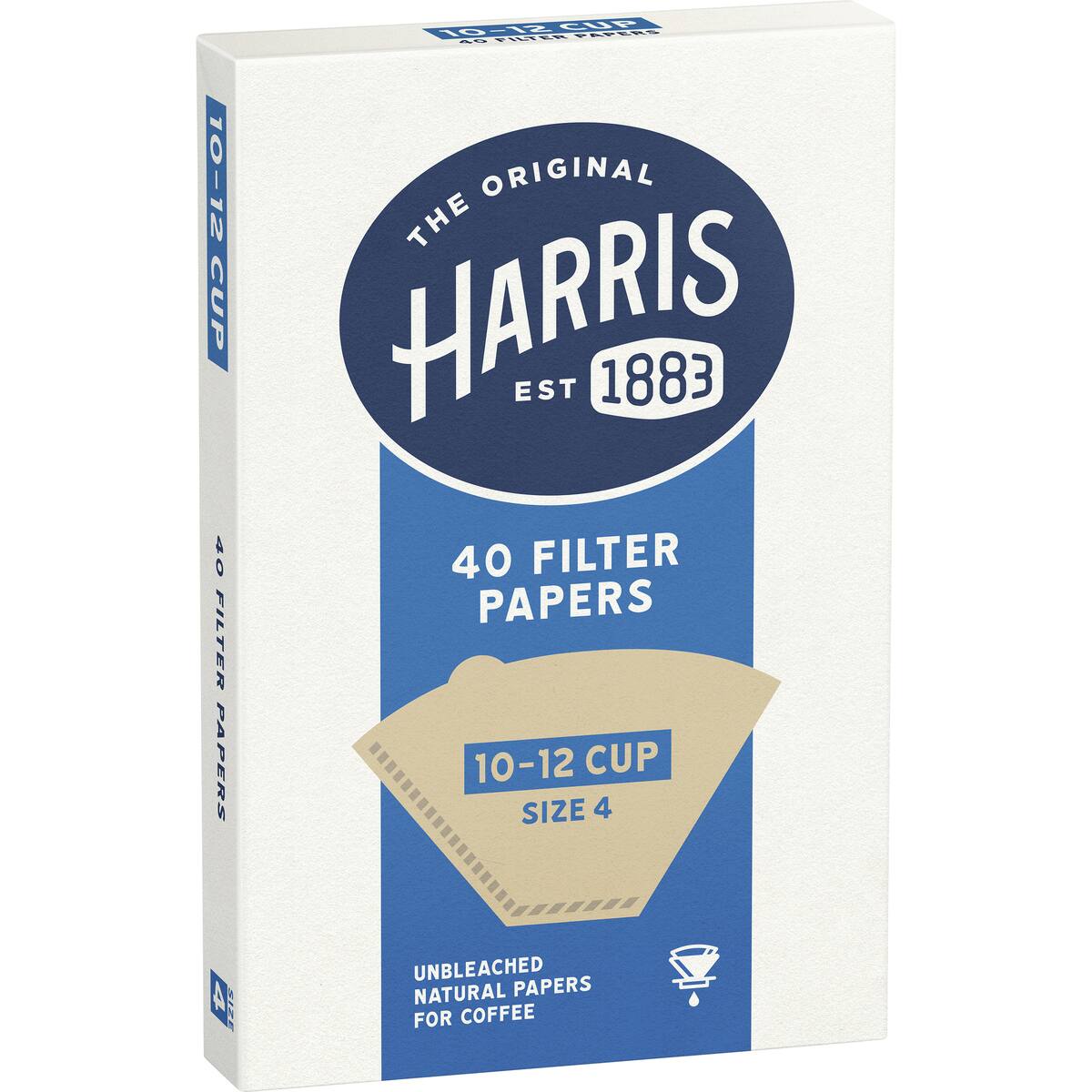 Harris Filter Papers 10-12 Cup 40 Pack