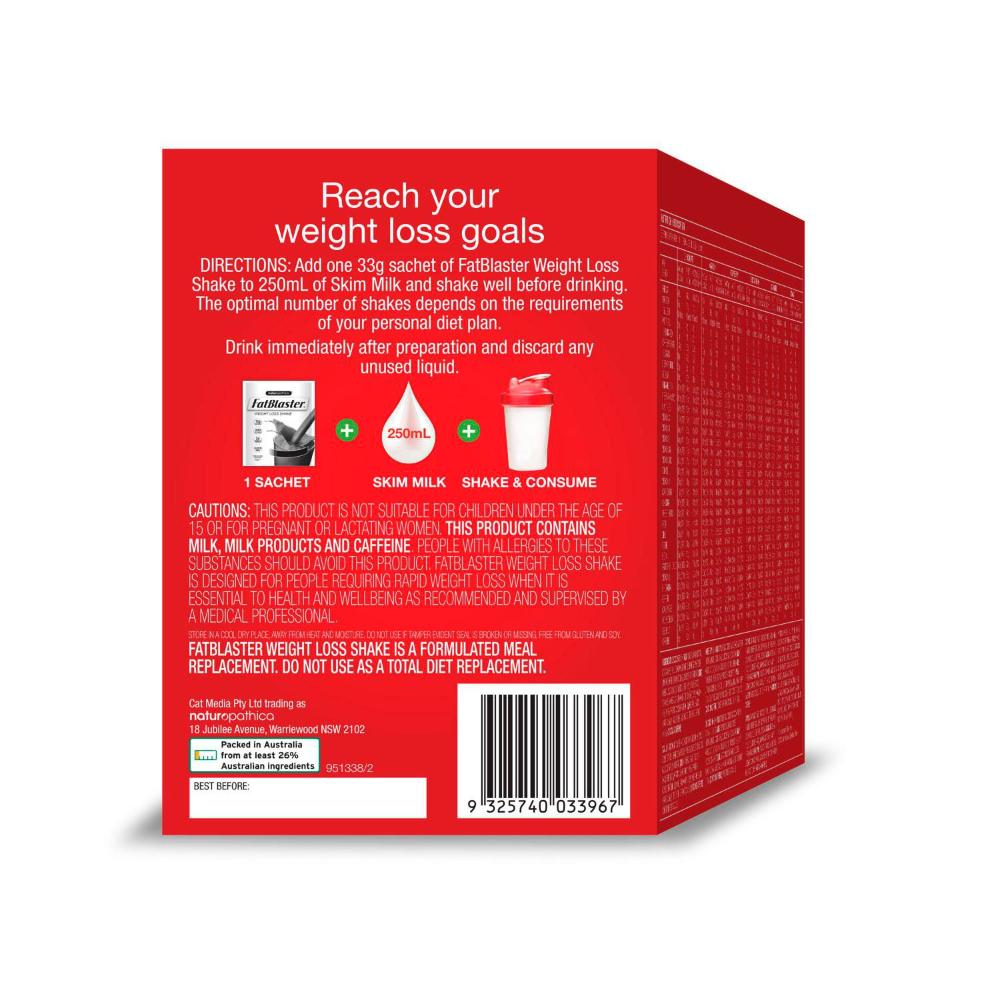 FatBlaster Weight Loss Shake 14 Meal Variety Pack - 462g