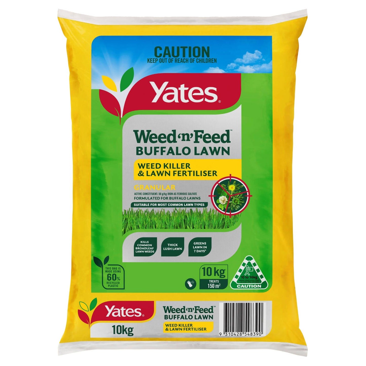 Yates Weed N Feed Buffalo Lawn WeedKiller & Lawn Fertiliser - 10kg