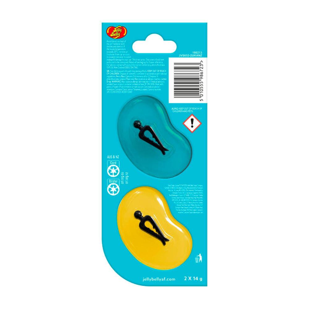 Jelly Belly Duo Mini Air Freshener Assorted - 2 Pack