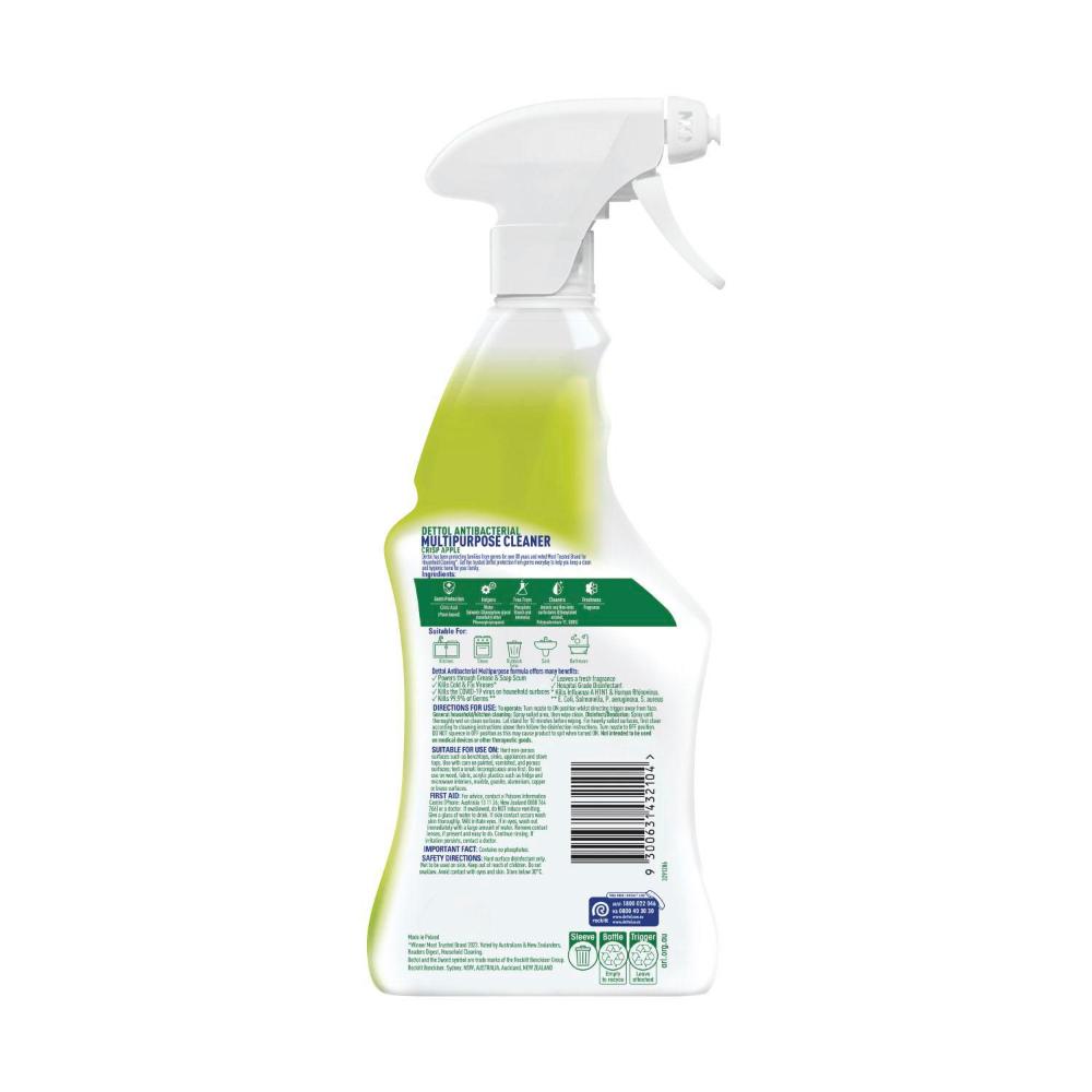 Dettol Disinfectant Apple Multipurpose Surface eaning Spray - 750mL