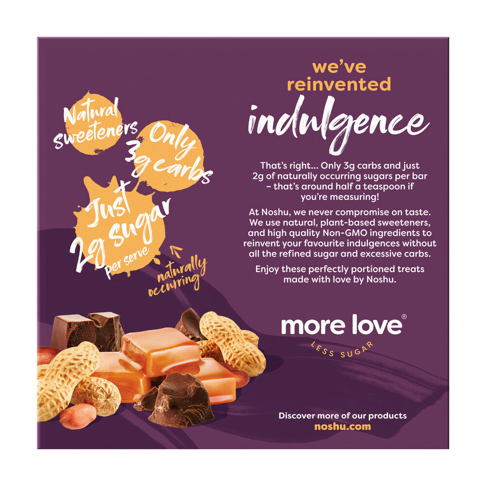 Noshu Low Carb Peanut And Caramel Nougat Indulgence Bar - 160g