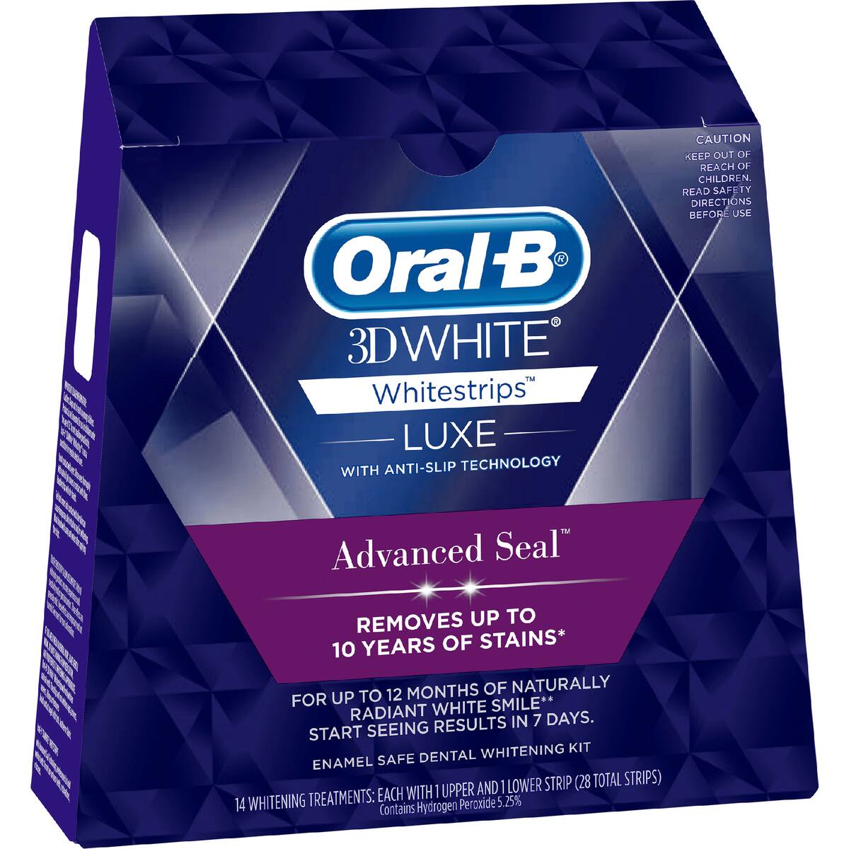Oral-b 3d White Luxe Advance Seal Teeth Whitening Whitestrips 14 Pack