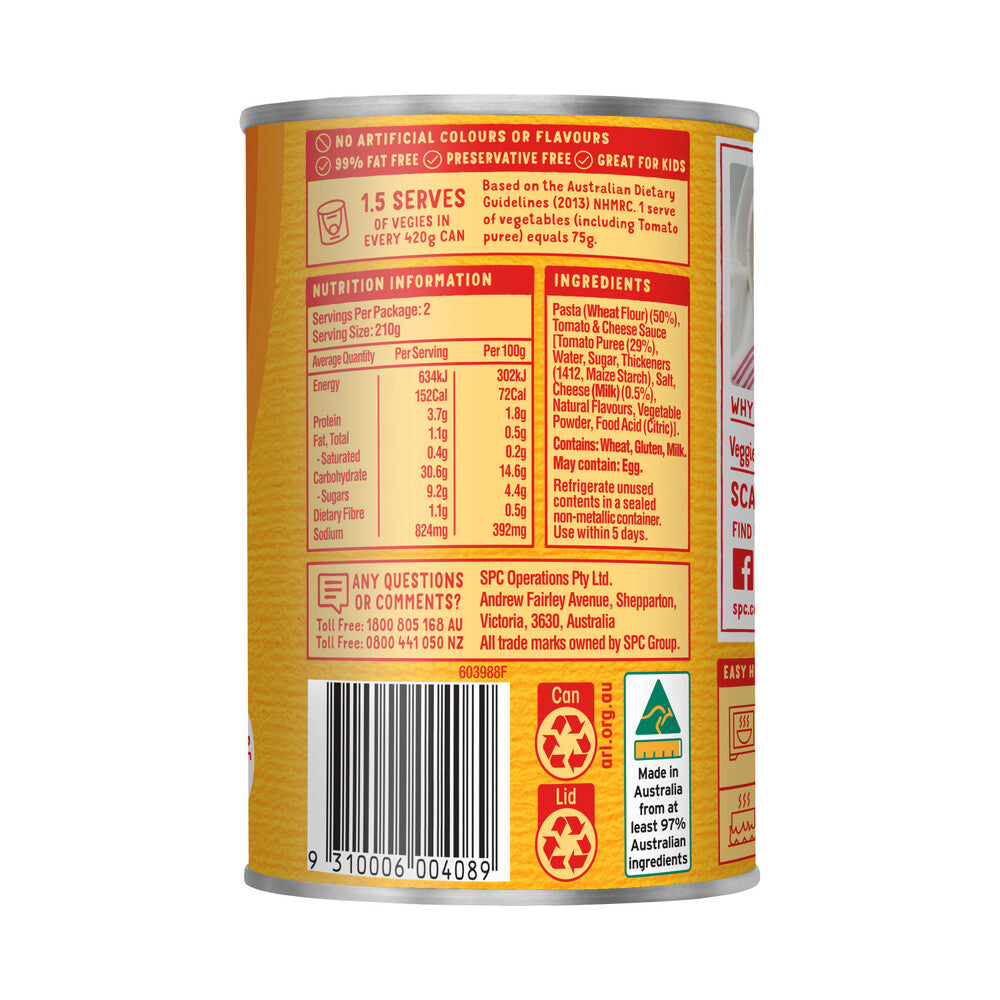 SPC Spaghetti in Tomato & Cheese - 420g